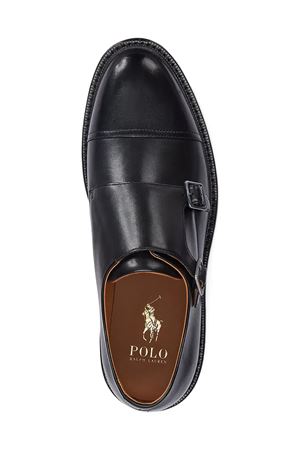 Asher Dbl Mk-Dress Shoe-Monk Strap POLO RALPH LAUREN | Formale Fondo Cuoio | 803945278001